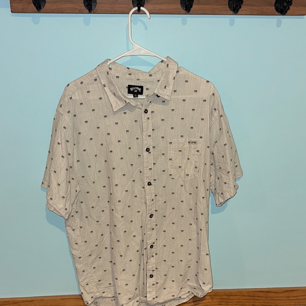 Billabong Men's Cream Button Down Shirt